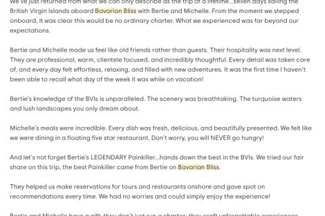 Review img # 2 of the yacht Bavarian Bliss