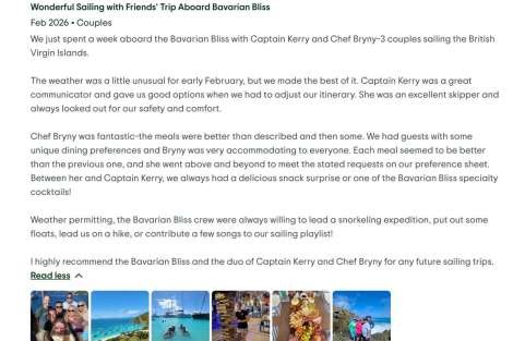 Review img # 6 of the yacht Bavarian Bliss