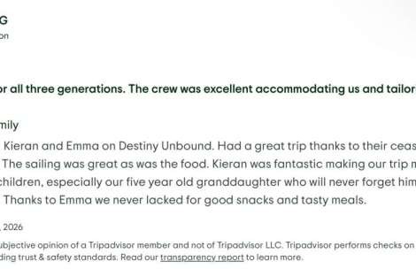 Review img # 7 of the yacht Destiny Unbound