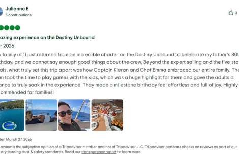 Review img # 1 of the yacht Destiny Unbound