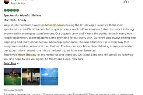 Review img # 4 of the yacht Moon Shadow